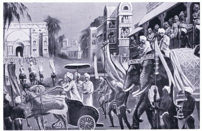 Prasenajit van Kosala bezoekt 520 v.Chr. door C. Hargrave Martin