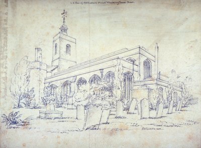 All Hallows-by-the-Tower Kerk, Londen door C John M Whichelo