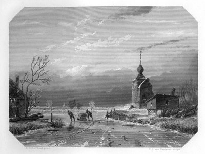 De winter van 1740, Nederland, c1870 door Domenico del Barbiere