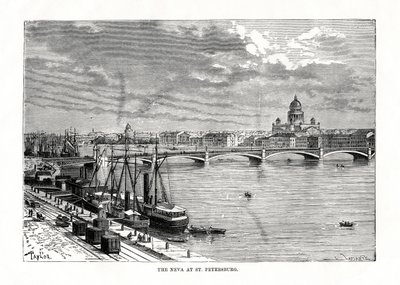 De rivier de Neva, Sint-Petersburg, 1879 door C. Laplante