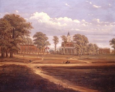 Uitzicht over Clapham Common richting North Side en The Pavement door C. Norris