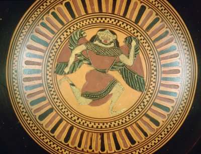Attische zwartfigurige beker versierd met een rennende gorgon (keramiek) door C Painter