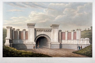 Primrose Hill Tunnel van de Londen en Birmingham Spoorweg, 1837 door C Rosenberg