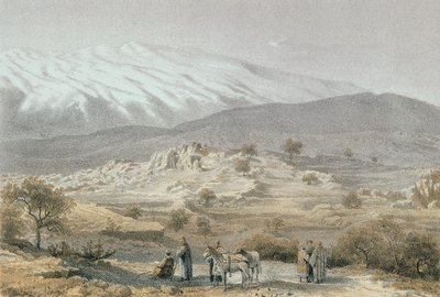 Berg Hermon. Ets door Schacher - Steinkopk J.F. Editore door C. Schacher