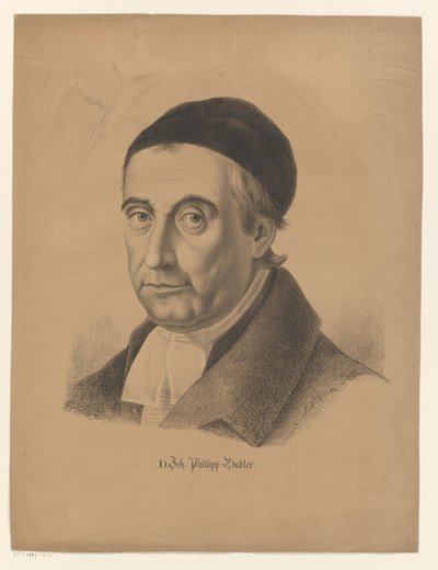 Portret van Johann Philipp Gabler door C. Schenk