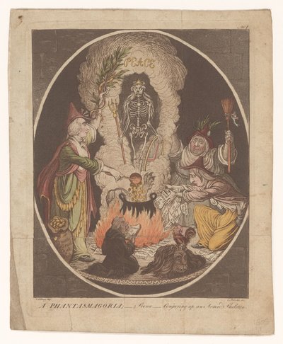 Spotprent op de Vrede van Amiens, 1802 door C. Starcke