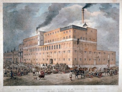 Westminster Ale en Porter Brouwerij aan Horseferry Road, Londen, ca. 1840 door C Warren