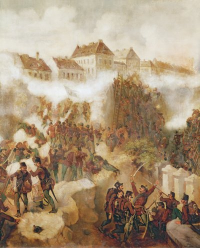 De Herovering van het Buda Fort door de Hongaarse Opstandelingen op 21 mei 1849 door C. Wemik