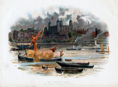 De Tower of London, Engeland, 1895 door C. Wilkinson