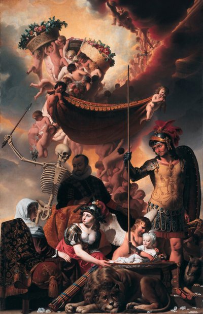 Allegorie op de geboorte van Frederik Hendrik van Oranje-Nassau door Caesar van Everdingen