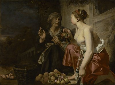 Vertumnus en Pomona door Caesar van Everdingen