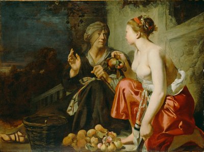 Vertumnus en Pomona door Caesar van Everdingen