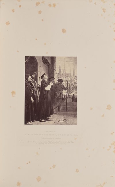 Martelaarschap van L. Saunders, door C.W. Cope, R.A. door Caldesi and Montecchi