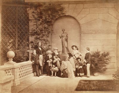 Portret van de koninklijke familie in Osborne House, 1857 door Caldesi and Montecchi