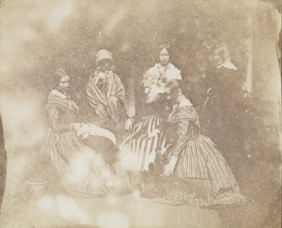 34. Artistieke groepen in verschillende poses, ca. 1845 door Calvert Jones