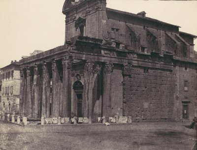 Tempel van Antonius en Faustina, San Lorenzo in Miranda, Rome door Calvert Jones
