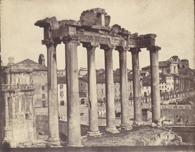 Tempel van Concord, Rome, 1850s door Calvert Jones