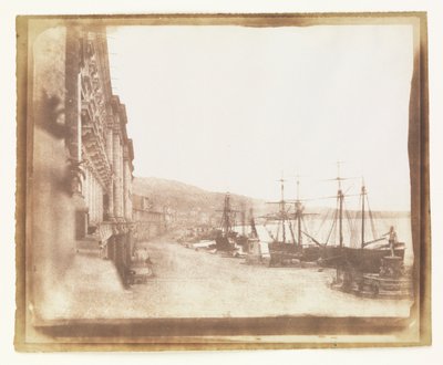Een uitzicht langs de jachthaven van Messina door Calvert Richard Jones