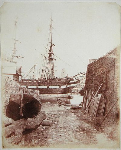 Rivier- en Kaaigezicht c.1846 door Calvert Richard Jones