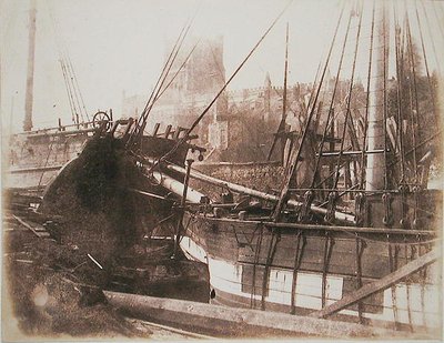 Zeilschepen in de haven, c.1845 door Calvert Richard Jones