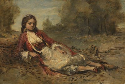 Algérienne door Camille Corot