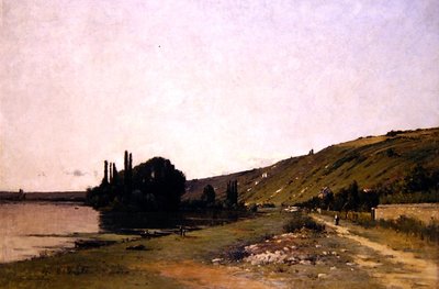 Uitzicht op de Seine bij Vetheuil door Camille Emile Dufour