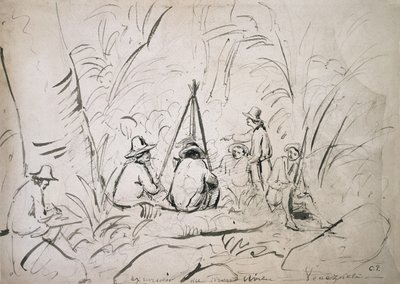 Excursie naar Mont Avila, Venezuela door Camille Jacob Pissarro