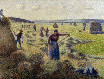 Hooien in Eragny door Camille Jacob Pissarro