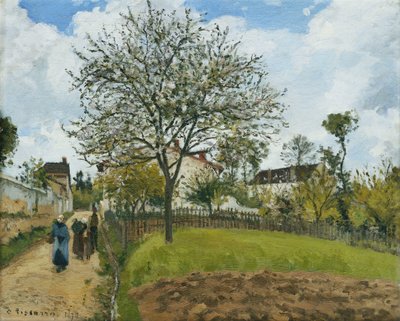 Landschap in Louveciennes, 1870 door Camille Jacob Pissarro