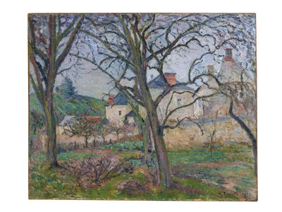 De tuin van Maubuisson, gezien naar de kust Saint-Denis, Pontoise, 1876 door Camille Jacob Pissarro