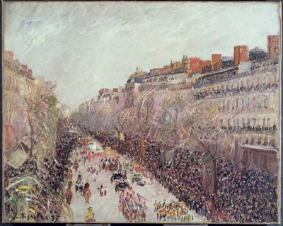 Mardi Gras op de boulevards, 1897 door Camille Jacob Pissarro