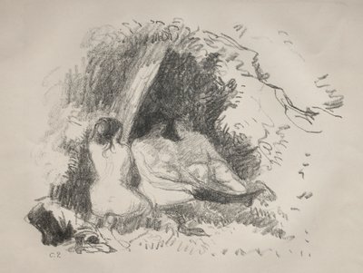 Naakte Vrouwen, c. 1896 door Camille Jacob Pissarro