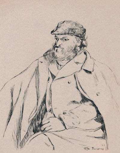Portret van Cézanne, ca. 1874 door Camille Jacob Pissarro