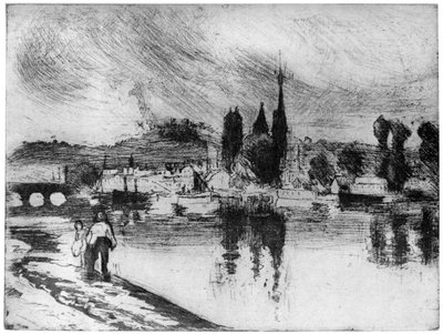 Rouen, Cours la Reine, c1850-1900 1924 door Camille Jacob Pissarro