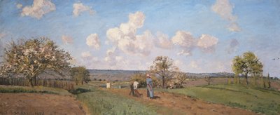 Lente, 1872 door Camille Jacob Pissarro