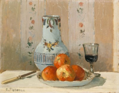 Stilleven met Appels en Kan, 1872 door Camille Jacob Pissarro