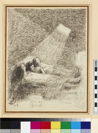 Studie voor De Asfysie door Camille Jacob Pissarro
