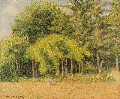 De prieel in Eragny, 1893 door Camille Jacob Pissarro