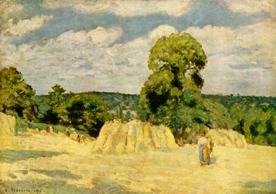 De Oogst, 1876, 1939 door Camille Jacob Pissarro