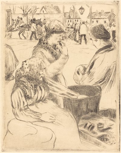 Kastanjeverkopers, 1878 door Camille Pissarro