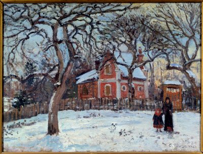 Kastanje en Louveciennes door Camille Jacob Pissarro