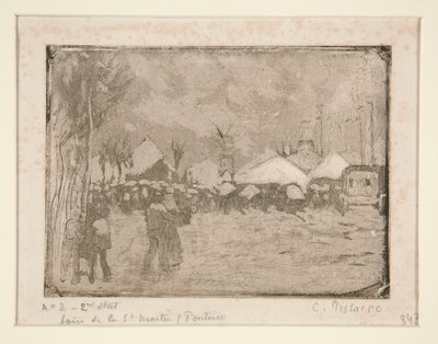 Saint-Martin Fair, bij Pontoise door Camille Pissarro