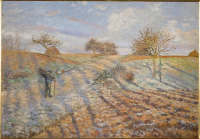 Gelee blanche (Hoarfrost) (olieverf op doek) door Camille Pissarro
