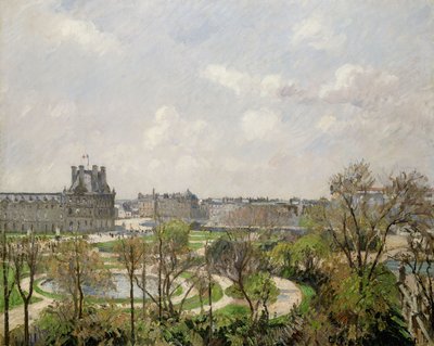 Jardin des Tuileries, Lenteochtend door Camille Jacob Pissarro