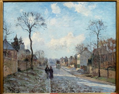 De weg naar Louveciennes door Camille Jacob Pissarro