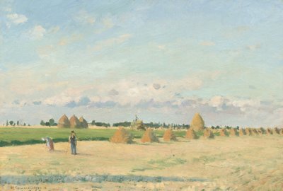 Landschap, Île-de-France, 1873 door Camille Pissarro