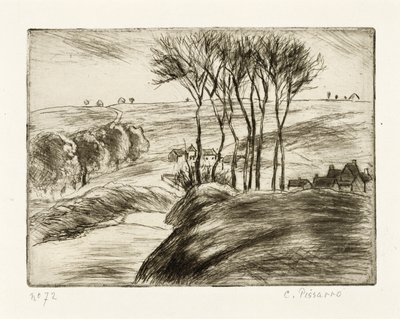 Landschap bij Osny door Camille Jacob Pissarro