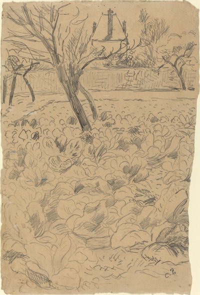 Het koolveld door Camille Pissarro