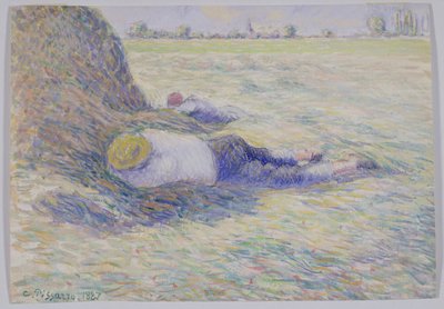 Middagrust door Camille Jacob Pissarro