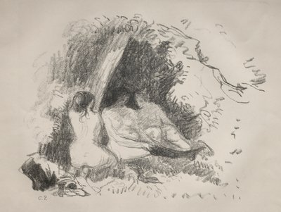 Naakte vrouwen door Camille Pissarro